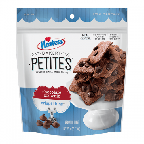 Hostess Bakery Petites Chocolate Brownie Crispi Thins 170g Coopers Candy