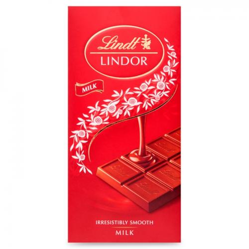 Lindor Milk Chocolate Bar 100g Coopers Candy