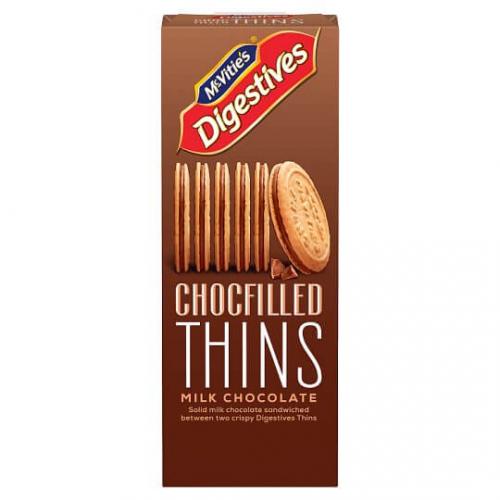 McVities Digestive Milk Chocolate filled Thins 130g Coopers Candy