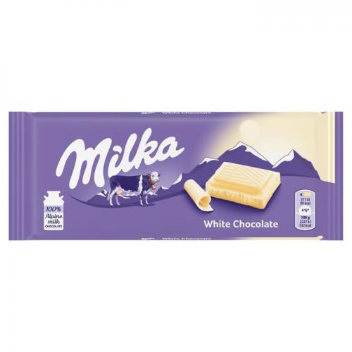 Milka White Chocolate 100g Coopers Candy