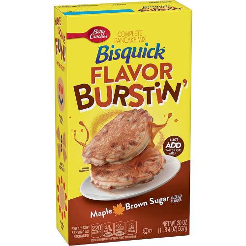 Bisquick Flavor Burstin Maple Brown Sugar Pancake Mix 567g Coopers Candy