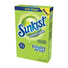 Sunkist Singles to Go 6-pack Zero - Lemon Lime 15g Coopers Candy
