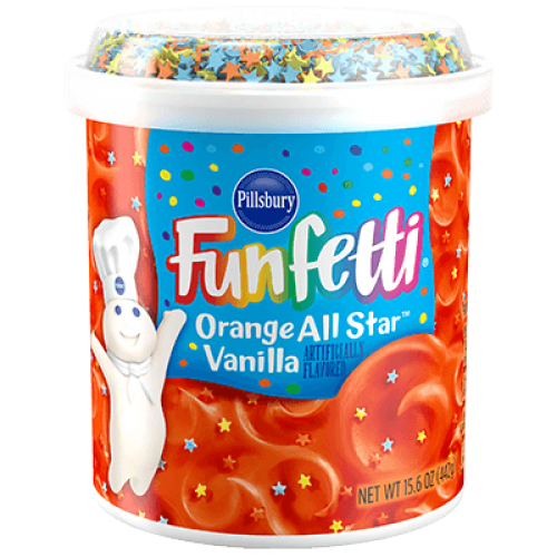 Pillsbury Funfetti All Star Orange Vanilla Frosting 442g Coopers Candy