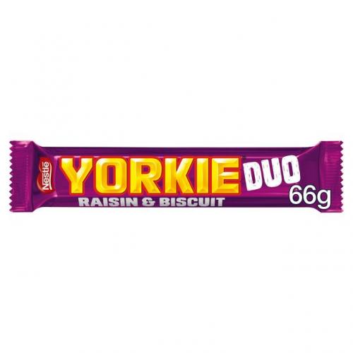 Nestle Yorkie Raisin & Biscuit Duo 66g Coopers Candy