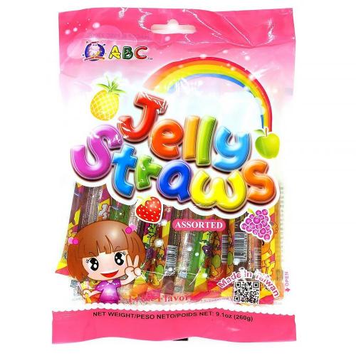 ABC Jelly Straws Assorted Fruit 260g Coopers Candy