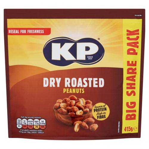 KP Dry Roasted Peanuts 415g Coopers Candy