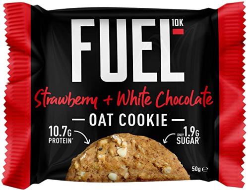 Fuel10k Strawberry and White Chocolate Oat Cookie 50g Coopers Candy