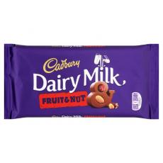 Cadbury Dairy Milk Fruit & Nut Chocolate Bar 95g Coopers Candy