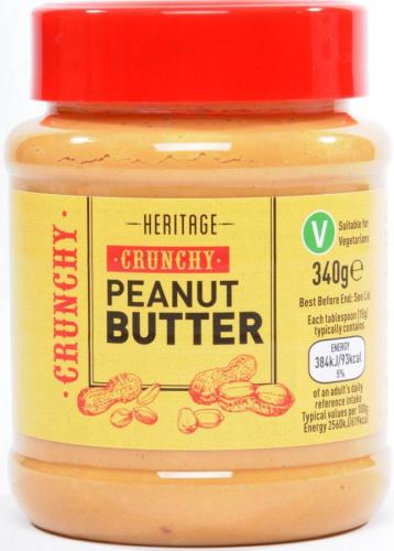 Heritage Crunchy Peanut Butter 340g Coopers Candy