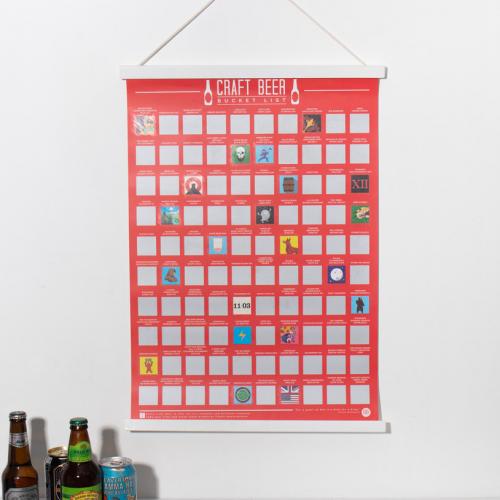 100 Craft Beers Scratch Poster Coopers Candy
