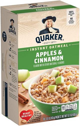 Quaker Instant Oatmeal Apples & Cinnamon 430g Coopers Candy