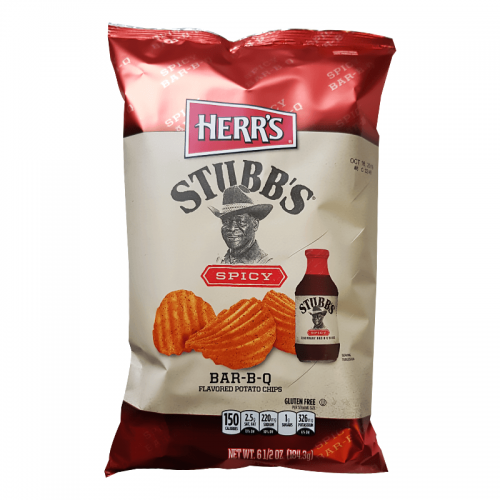 Herrs Stubbs Spicy Bar-B-Q Potato Chips 184.3g Coopers Candy
