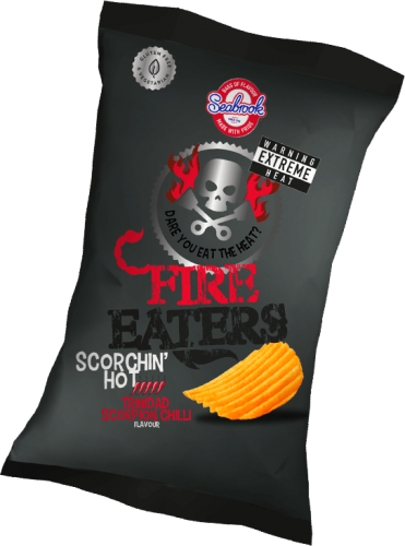 Seabrook Fire Eaters Trinidad Scorpion Chilli Flavour Chips 150G Coopers Candy
