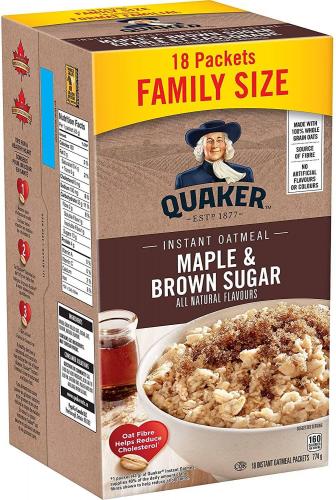 Quaker Instant Oatmeal Maple & Brown Sugar 774g Coopers Candy
