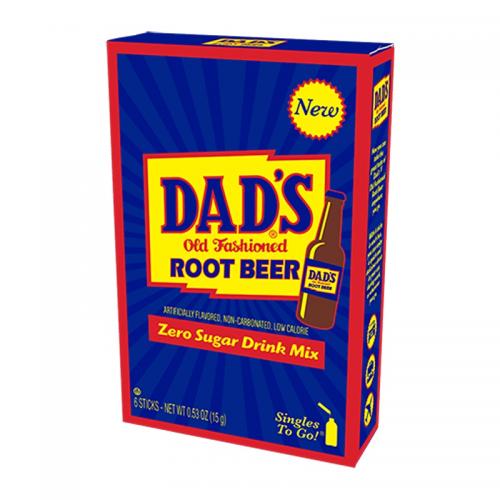 Dads Root Beer Zero Sugar Drink Mix Singles To Go 6-pack Coopers Candy