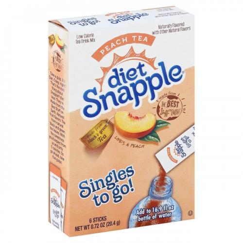 Diet Snapple On-The-Go Drink Mix Peach Tea 21g Coopers Candy