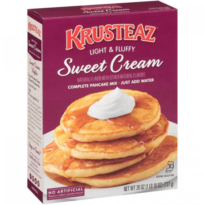 Kjøp Krusteaz Light & Fluffy Sweet Cream Complete Pancake Mix 737g hos