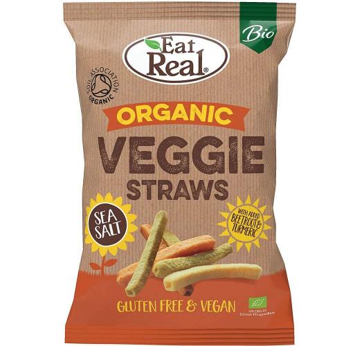 Eat Real Organic Veggie Straws Sea Salt 100g Coopers Candy