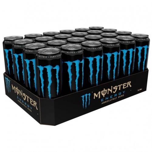 Monster Energy Absolutely Zero 50cl x 24st (helt flak) Coopers Candy