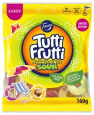 Fazer Tutti Frutti Summer Rings Sour godispåse 160g Coopers Candy