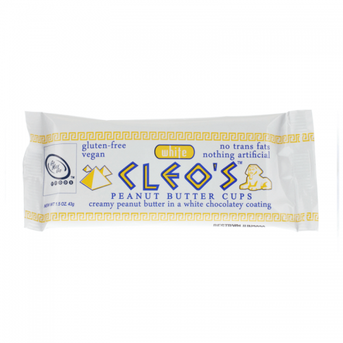 Go Max Go Cleos White Vegan Peanut Butter Cups 43g Coopers Candy
