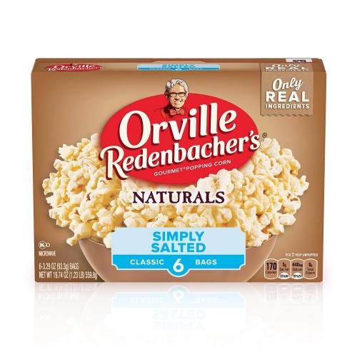 Orville Redenbachers Naturals Popcorn Simply Salted 6-Pack Coopers Candy