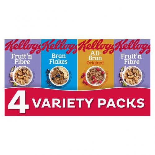 Kelloggs Fibre Cereal 4 Variety Packs Coopers Candy
