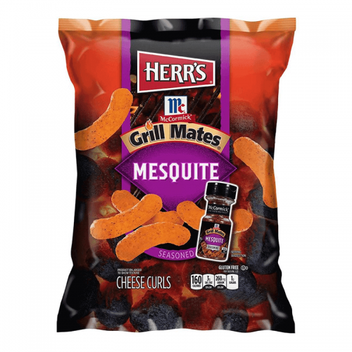 Herrs Grill Mates Mesquite Cheese Curls 170g Coopers Candy