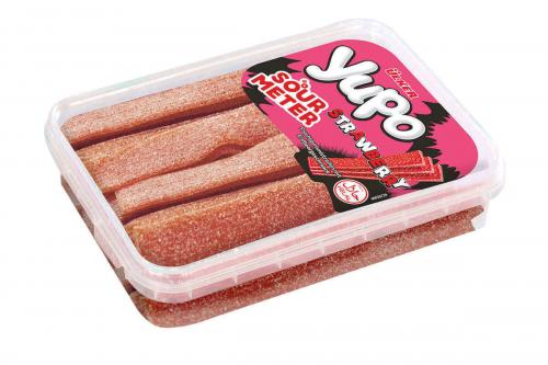 Yupo Sour Strawberry Belts 225g Coopers Candy