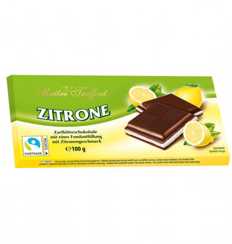 Maitre Truffout Mrk Choklad m. Citronkrm 100g Coopers Candy