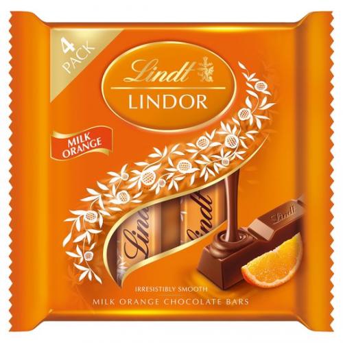 Lindor Milk Chocolate Orange Bars 100g Coopers Candy
