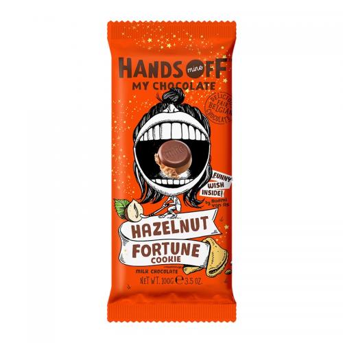 Hands Off My Chocolate Hazelnut Fortune Cookie Milk Chocolate 100g Coopers Candy