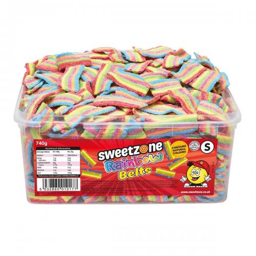 Sweetzone Rainbow Belts 740g Coopers Candy