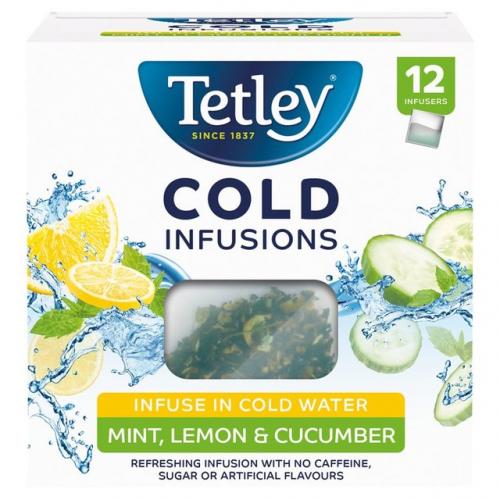 Tetley Cold Infusions Cucumber Mint & Lemon Teabags 12-pack Coopers Candy