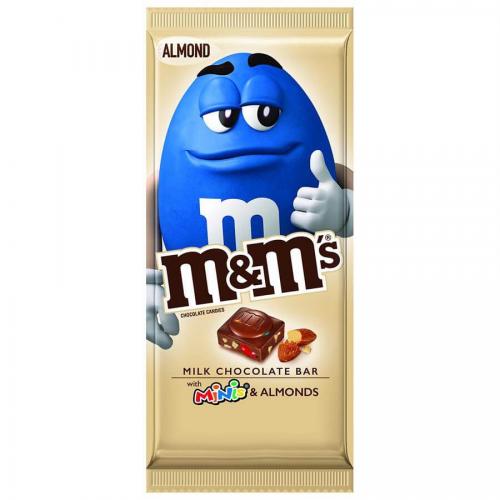 M&Ms Milk Chocolate with Minis & Almonds 110g Coopers Candy