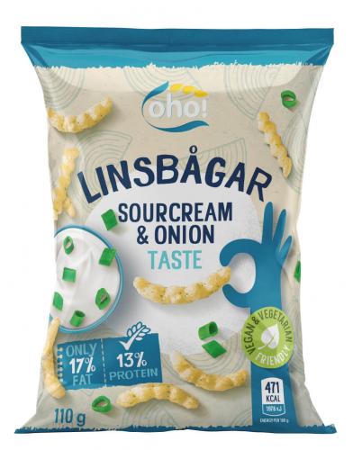 Oho! Linsbgar Sourcream & Onion 110g Coopers Candy