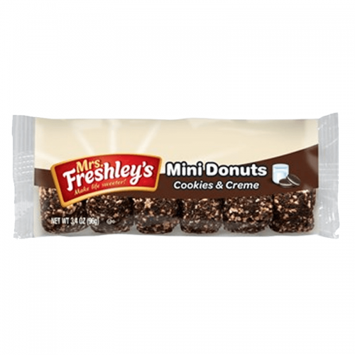 Mrs Freshleys Cookies & Creme Mini Donuts 96g Coopers Candy