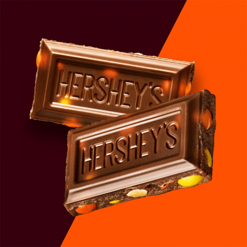 Hersheys Milk Chocolate with Reeses Pieces 43g Coopers Candy