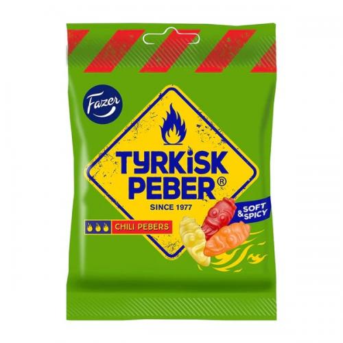 Fazer Tyrkisk Peber Chili Pebers 120g (BF: 2024-03-26) Coopers Candy