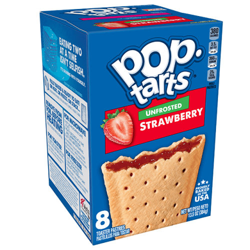 Kelloggs Pop-Tarts Unfrosted Strawberry Coopers Candy