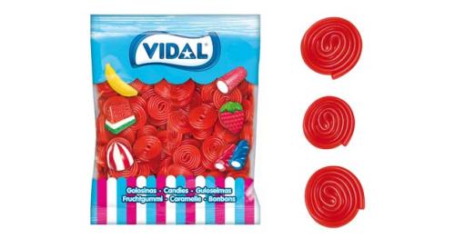 Vidal Hallonsnurra 1kg Coopers Candy