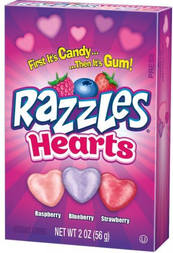 Razzles Valentine Hearts 57g Coopers Candy