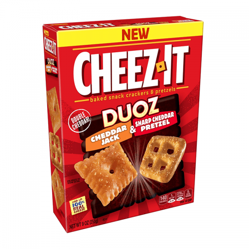 Cheez-It Duoz Cheddar Jack & Sharp Cheddar Pretzel 255g Coopers Candy