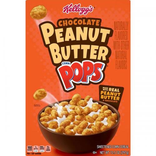 Kelloggs Chocolate Peanut Butter Corn Pops Cereal 297g Coopers Candy