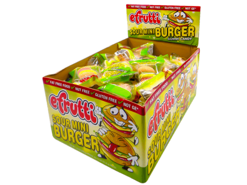 eFrutti Gummi Sour Mini Burgers 60st Coopers Candy