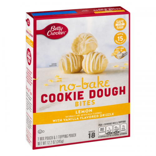 Betty Crocker No-Bake Cookie Dough Bites Lemon 345g Coopers Candy