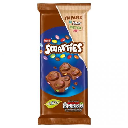 Smarties Milk Chocolate Block 90g Coopers Candy