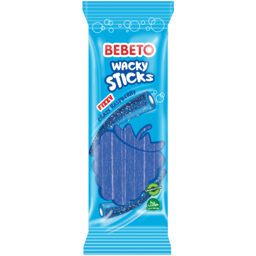 Bebeto Wacky Sticks - Fizzy Raspberry 180g Coopers Candy