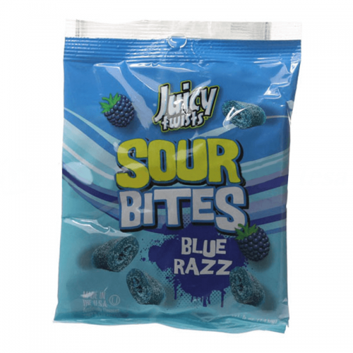 Kennys Sour Juicy Twist Blue Raspberry Bites 141g Coopers Candy