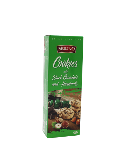 Mulino Cookies Dark Chocolate & Hazelnuts 150g Coopers Candy